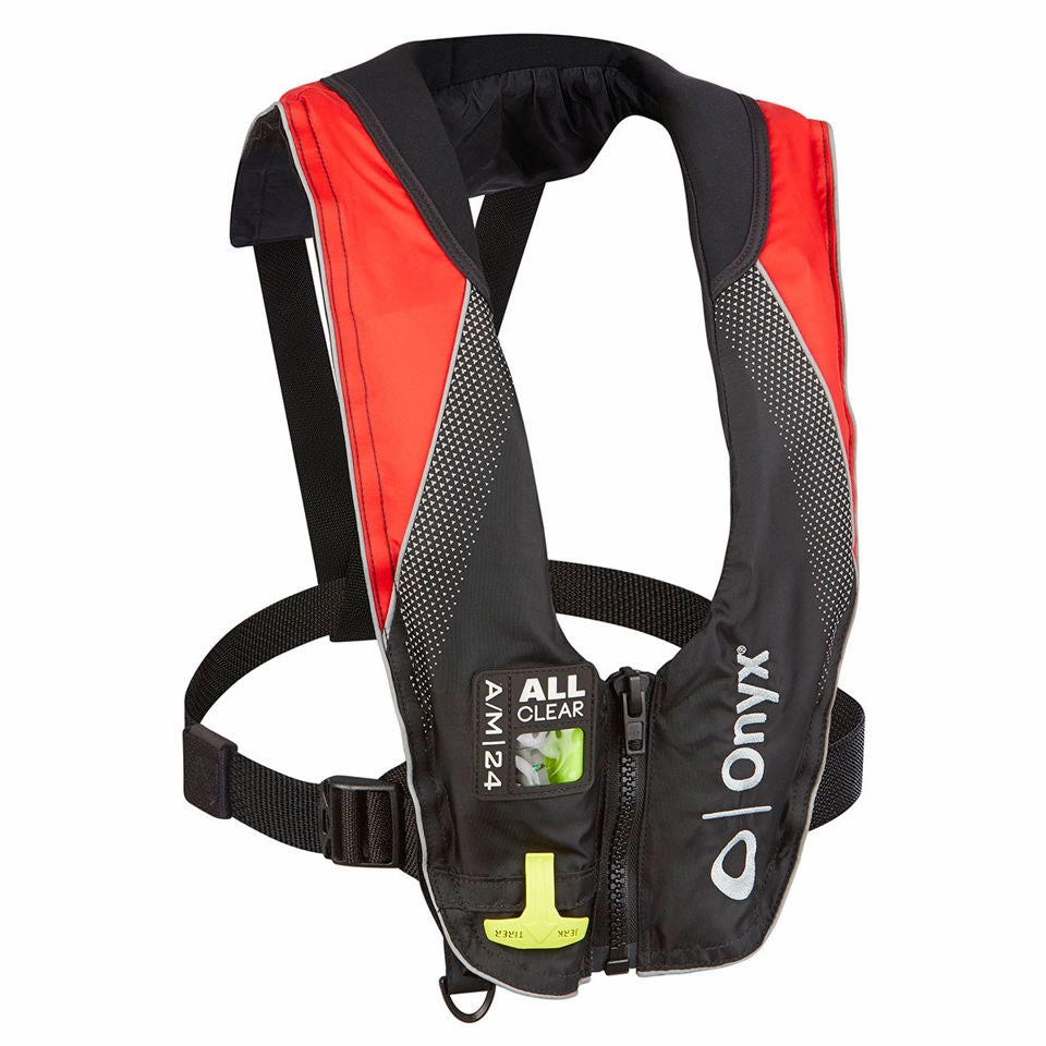 Onyx A/M-24 ALL CLEAR AUTO/MANUAL INFLATABLE LIFE JACKET - RED