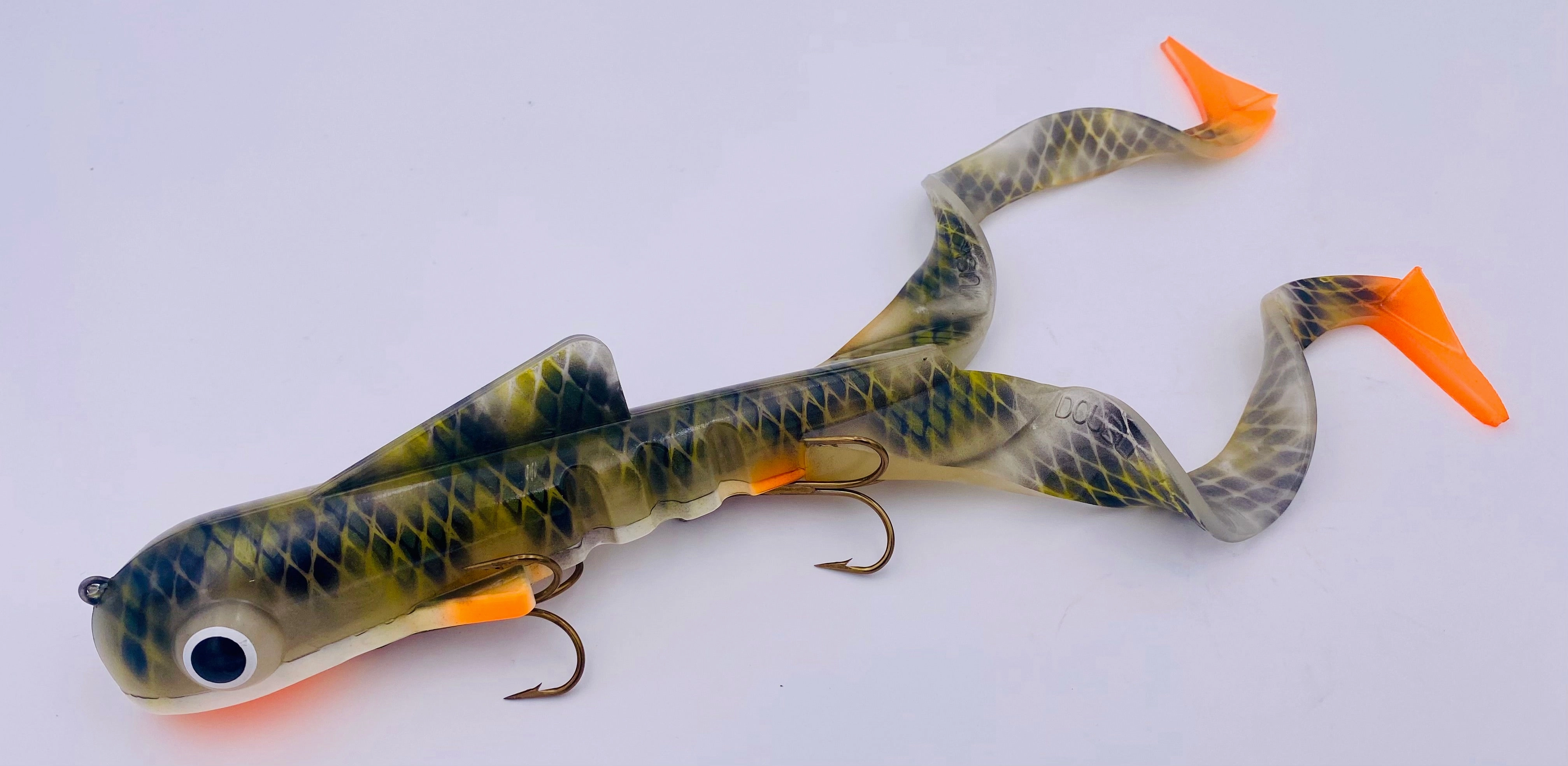 Pit Bull Double Tail - Pro Harness-  UV Rotten Cucumber